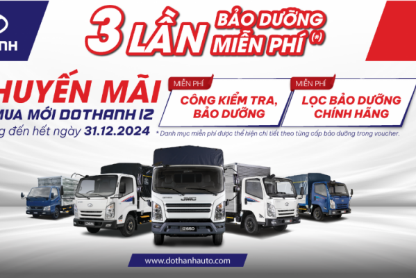 03 LẦN BẢO DƯỠNG MIỄN PHÍ | Khuyến Mãi Khi Mua Xe Tải DOTHANH IZ (Tháng 11, 12/2024)