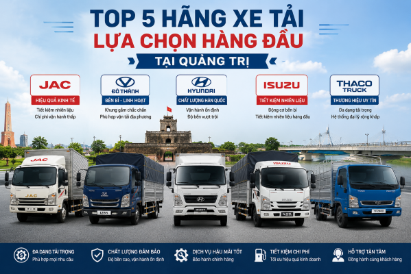 Top 5 Hãng Xe Tải Trung từ 1,5 tấn đến 7,5 tấn Được Khách Hàng Quảng Trị Lựa Chọn Nhiều Nhất Hiện Nay